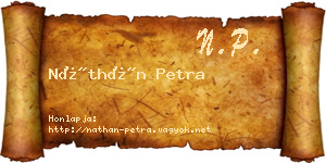Náthán Petra névjegykártya